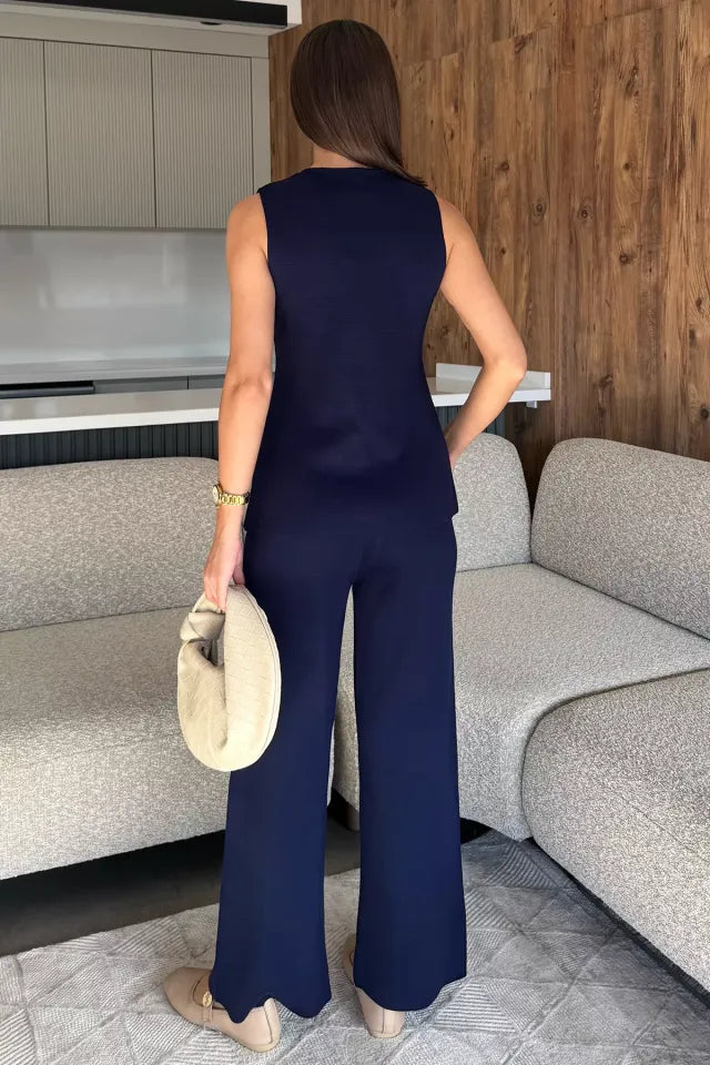 Yelek Pantolon Triko İkili Takım