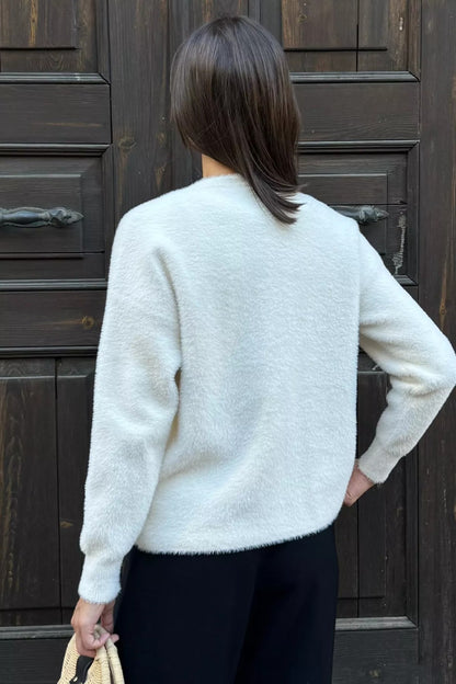 Alt Kısmı Fırfırlı Yumoş Triko Ceket