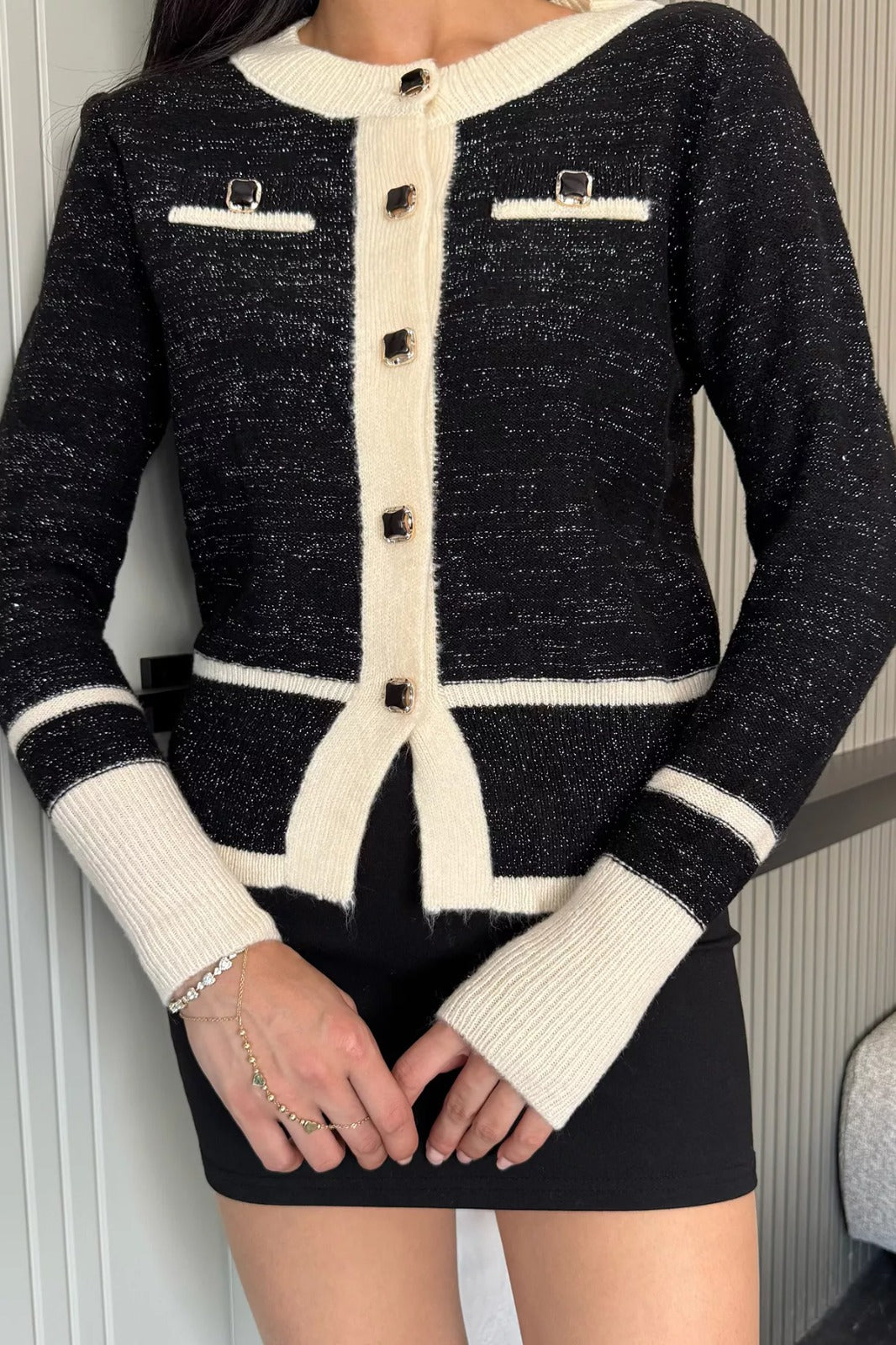 Sahte Cepli Triko Hırka