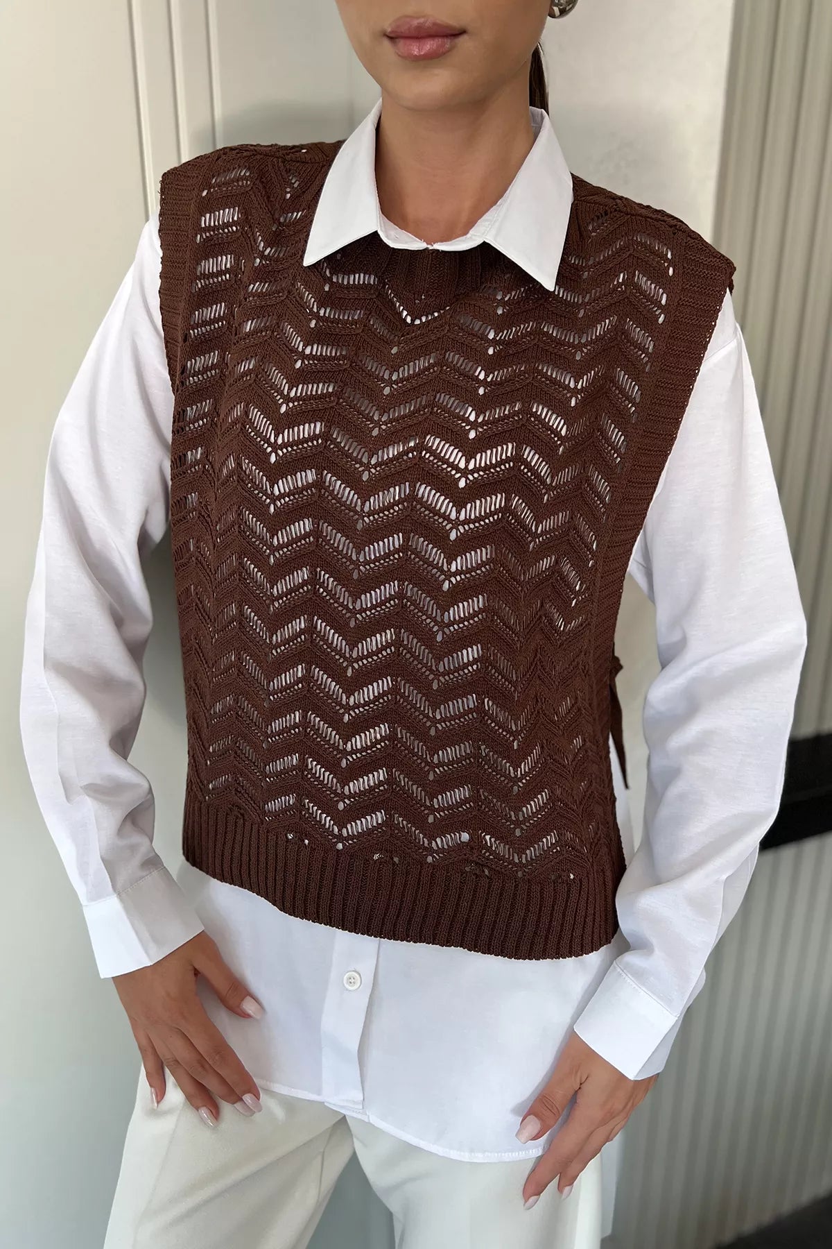 Gömlek Kombinli Triko Süveter