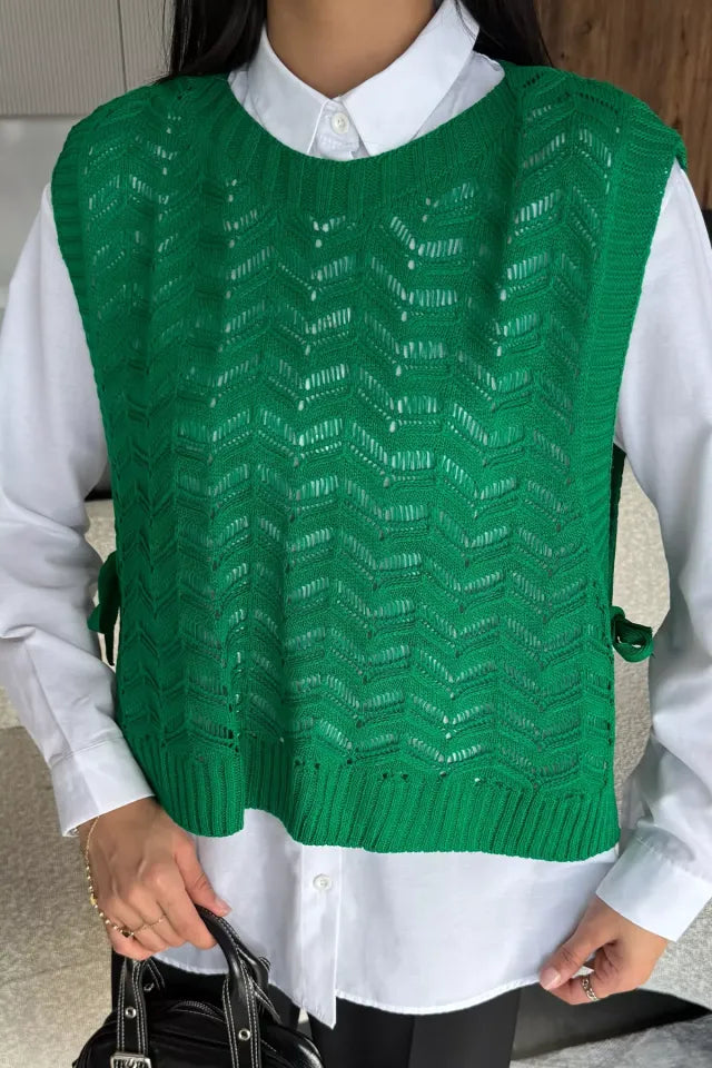 Gömlek Kombinli Triko Süveter