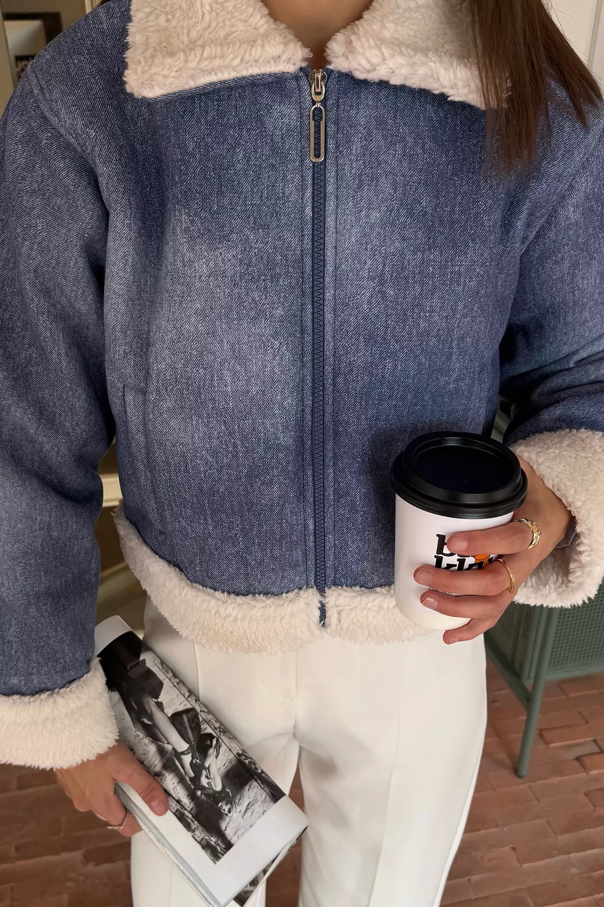 İçi Peluşlu Kadın Nubuk Mont