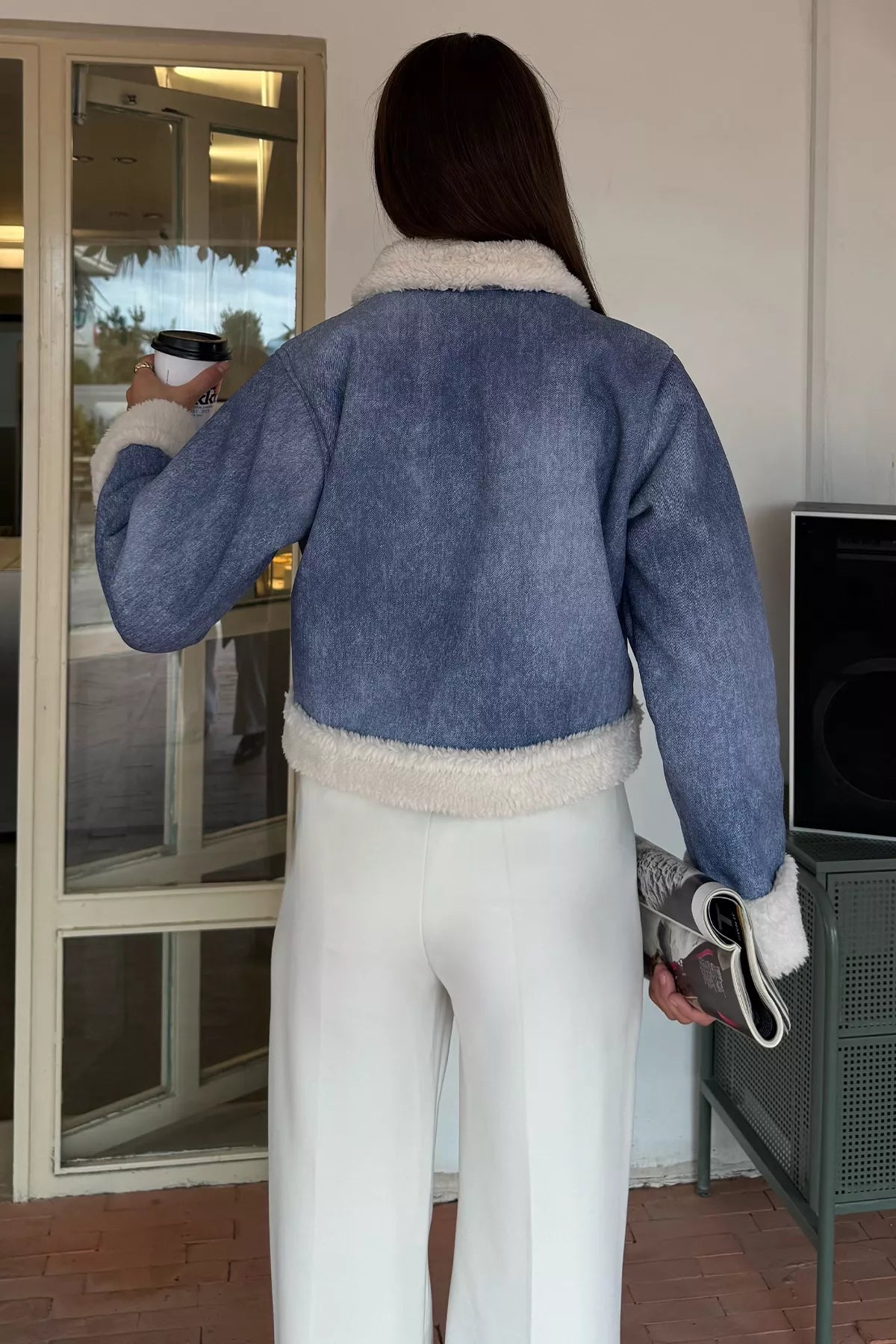 İçi Peluşlu Kadın Nubuk Mont