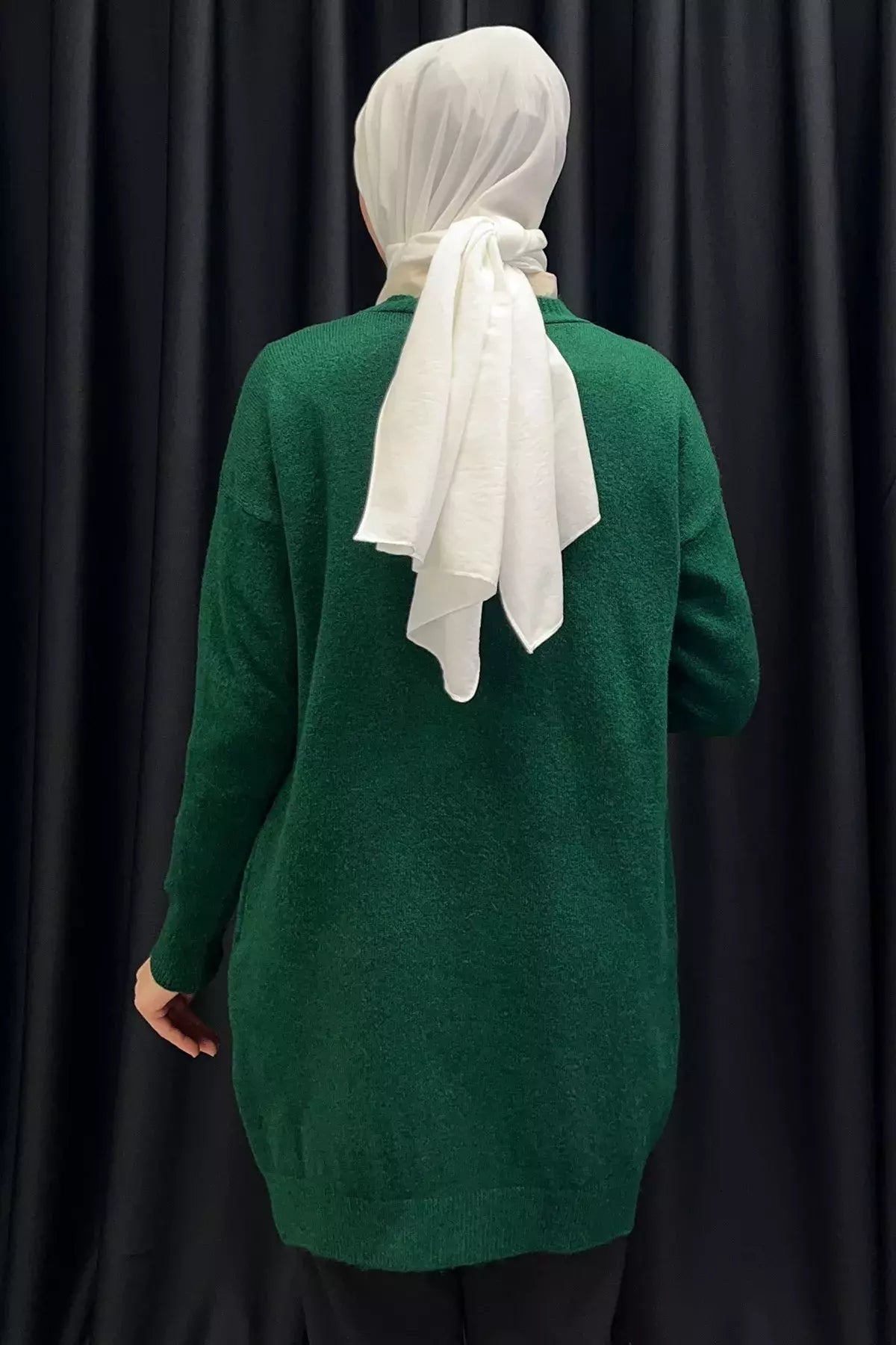 İnci Detaylı Tesettür Triko Hırka