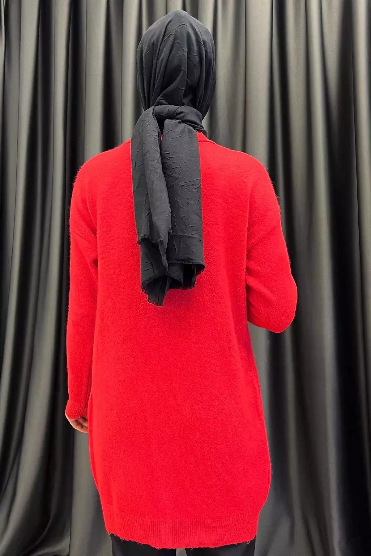 İnci Detaylı Tesettür Triko Hırka