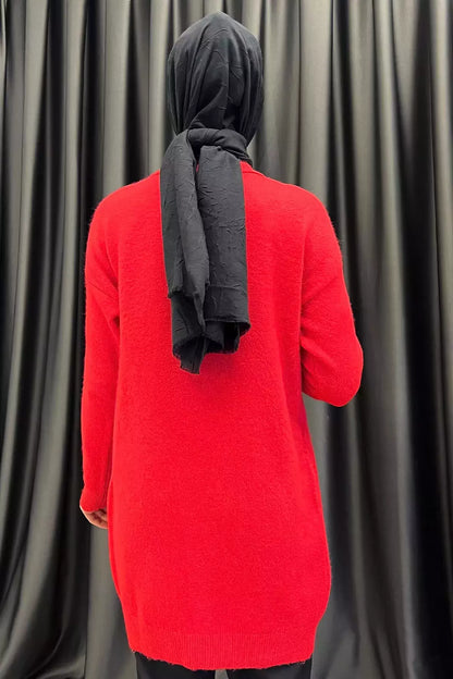 İnci Detaylı Tesettür Triko Hırka