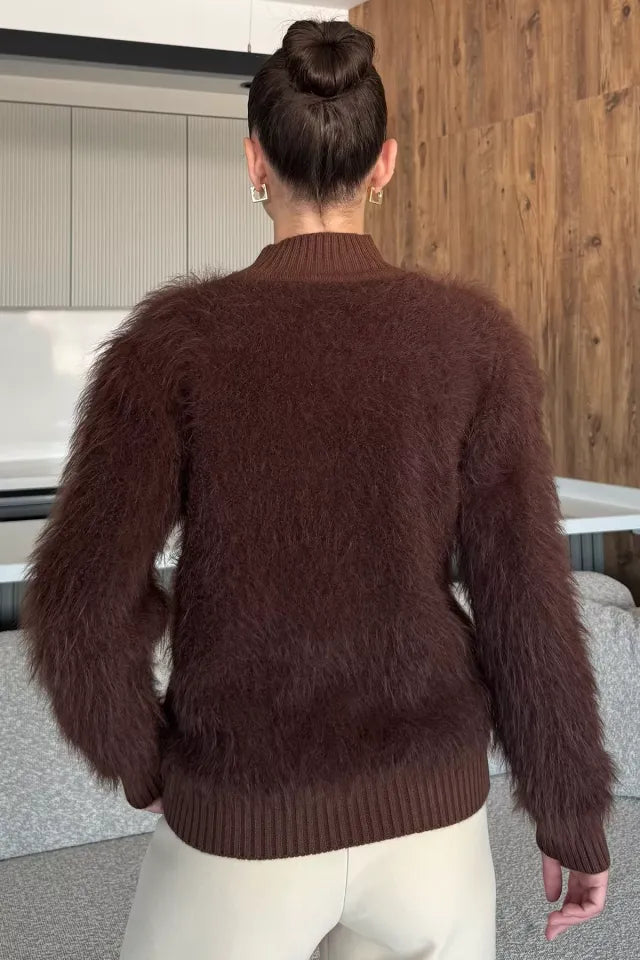 Balıkçı Yaka Sakallı Triko Kazak