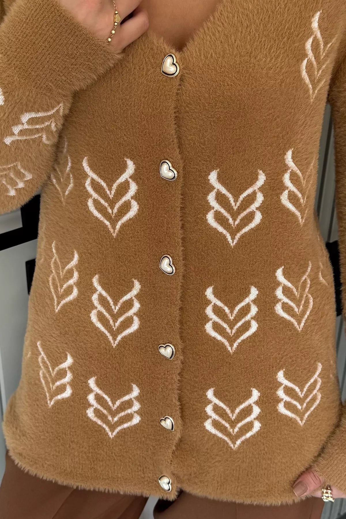 Kadın Yumoş İplik Sakallı Triko Ceket