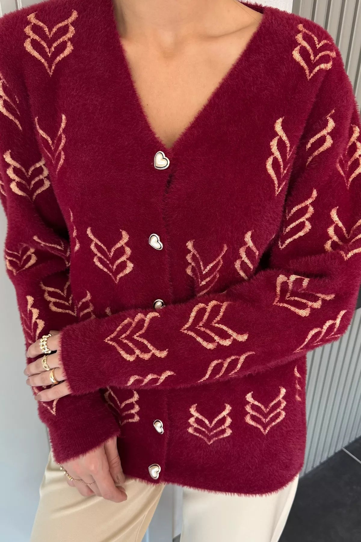 Kadın Yumoş İplik Sakallı Triko Ceket