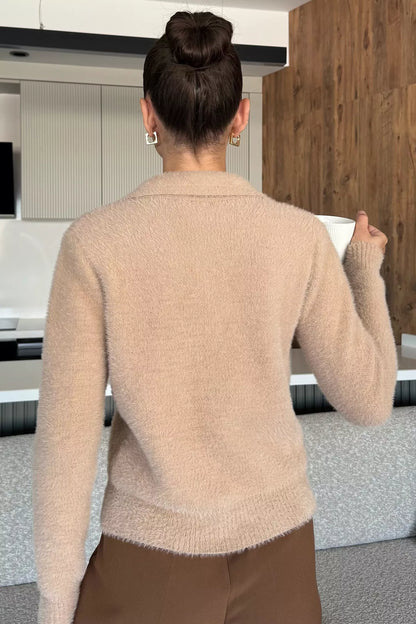 Kadın Yumoş İplik Triko Ceket