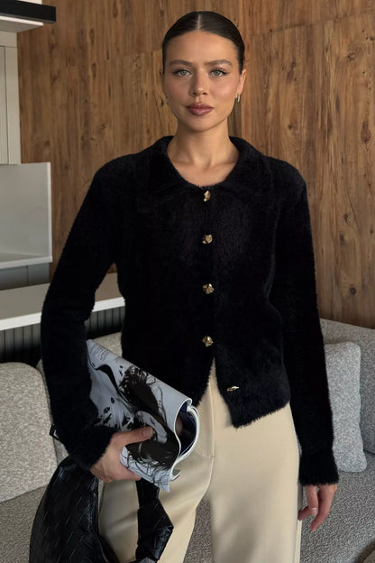 Kadın Yumoş İplik Triko Ceket