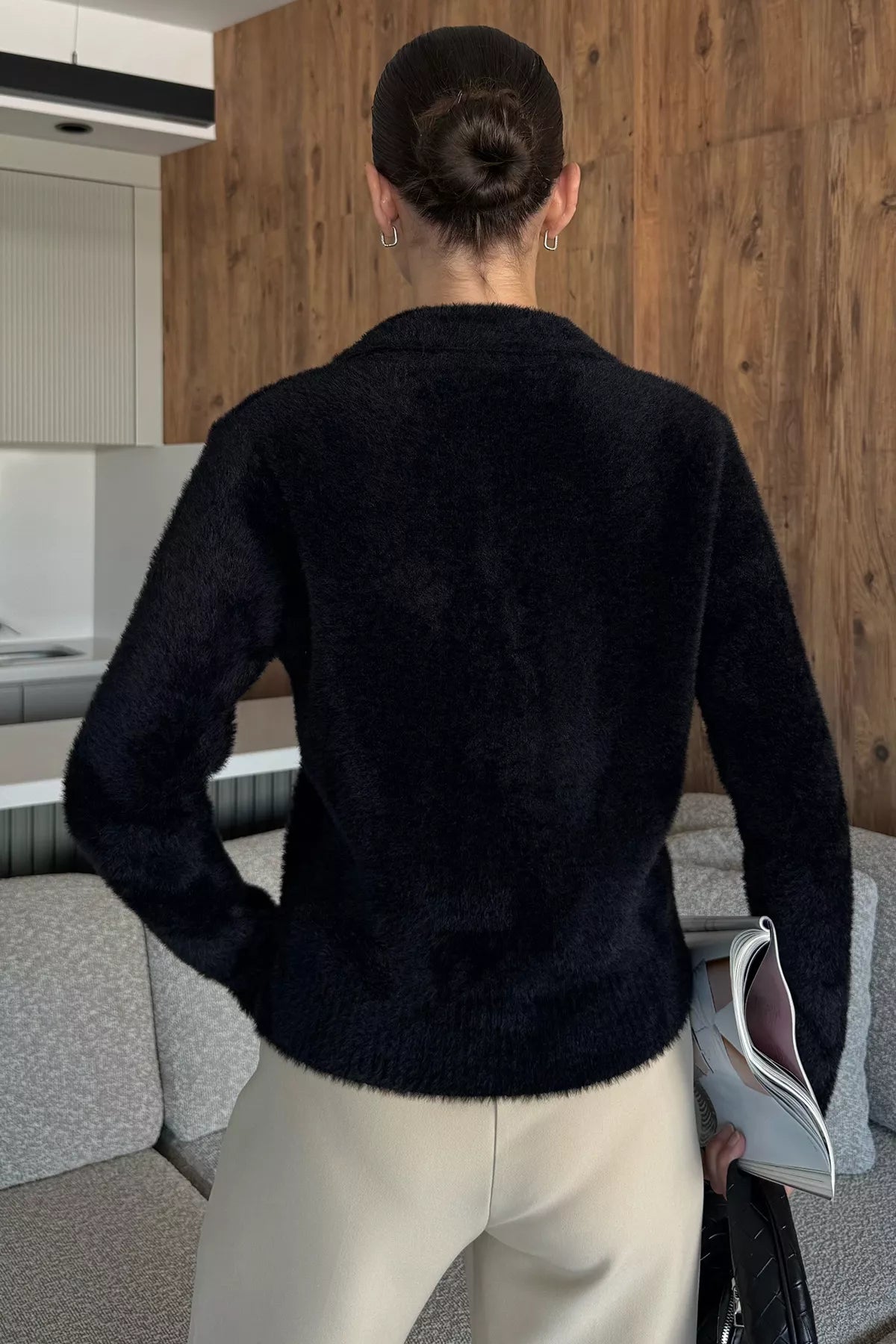 Kadın Yumoş İplik Triko Ceket