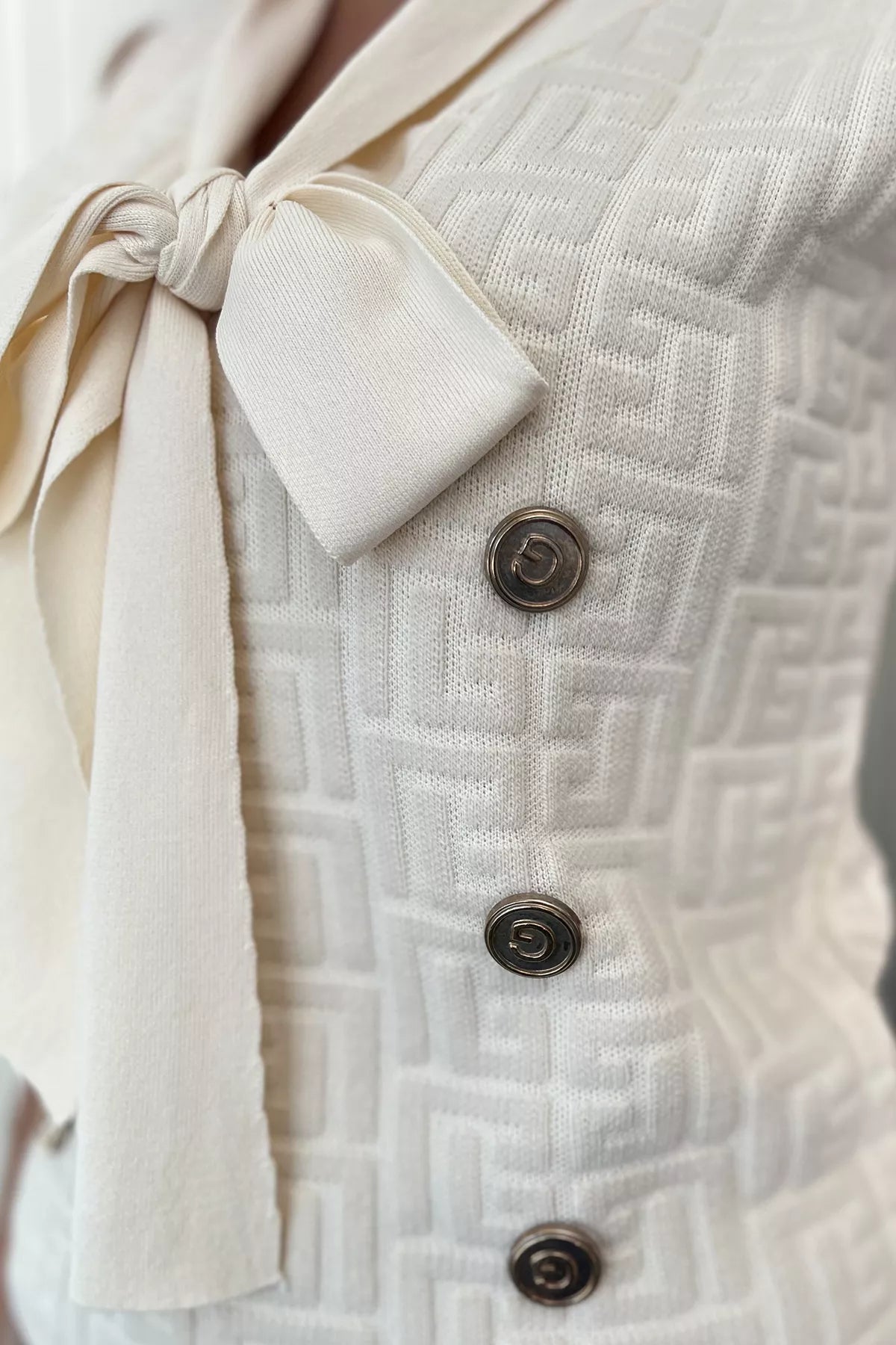 Ön Bağlamalı Triko Yelek Bordo