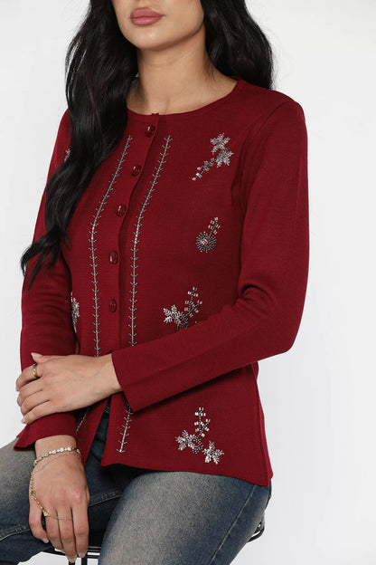 Taşlı Triko Hırka