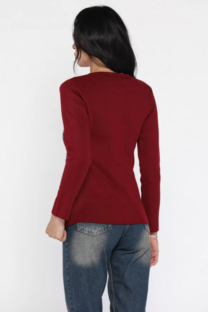 Taşlı Triko Hırka