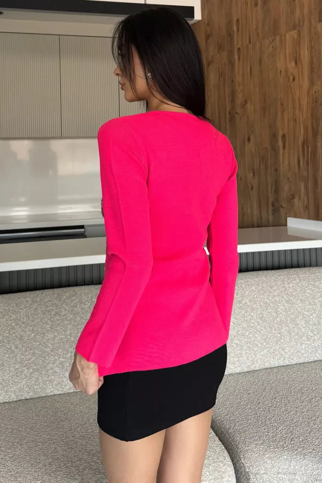 Taşlı Triko Hırka