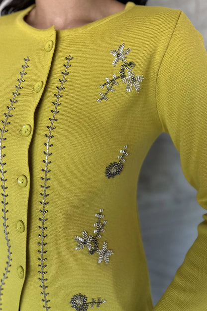 Taşlı Triko Hırka